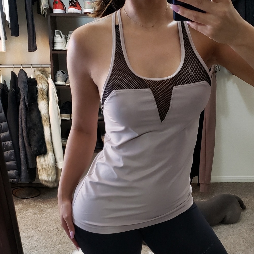 Luxe mesh racerback workout tank